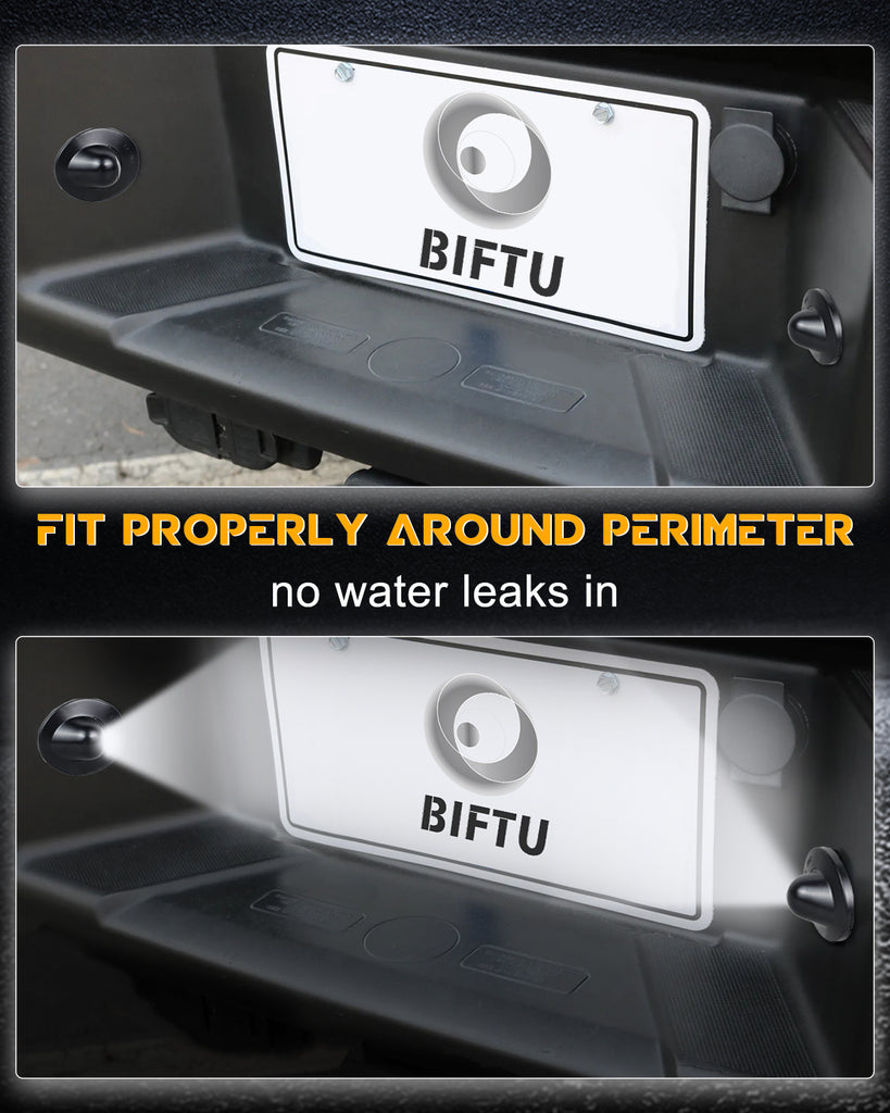 BIFTU LED License Plate Light Tag Lights with Wire Harness Sockets Com