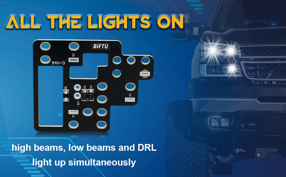 High Performance Beam Module Light BIFTU 6 High Mod, All The Lights On Module for GM, High Low Beams & DR